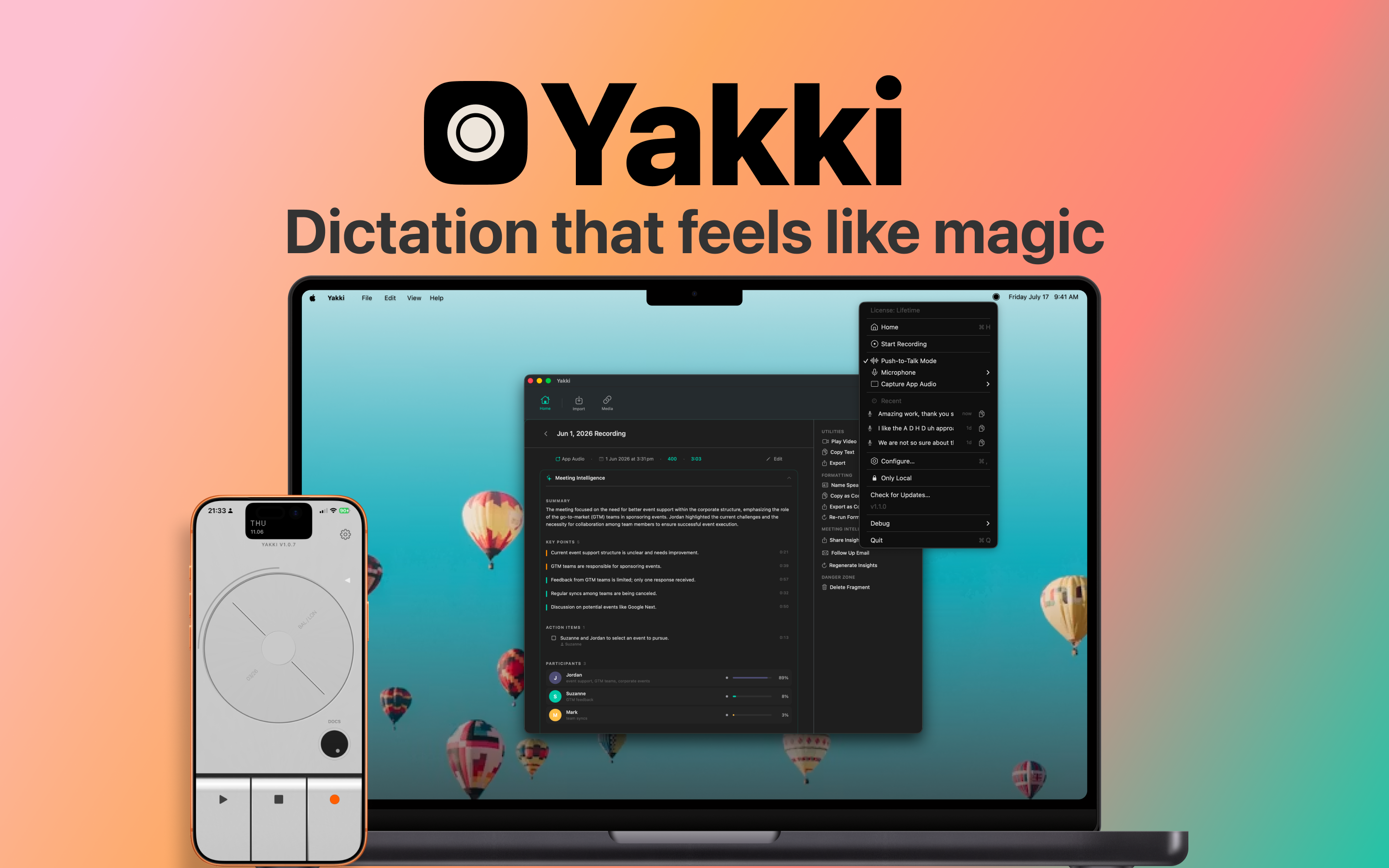 Yakki para iPhone: dictado que parece magia